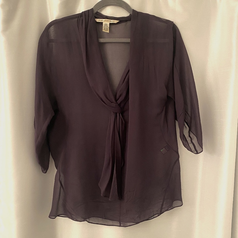 Vintage Diane Von Furstenberg Sheer Top